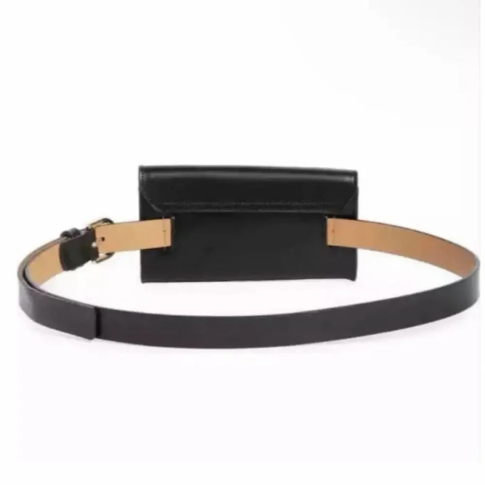 Kate Spade Black Leather Bow Belt Bag